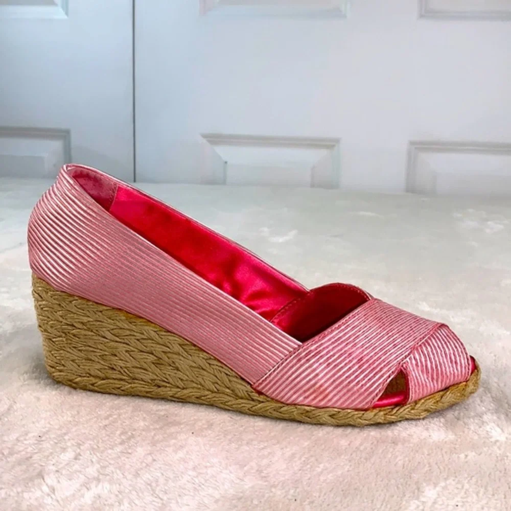 Lauren Ralph Lauren Cecilia Open-Toe Satin Stripe Espadrille